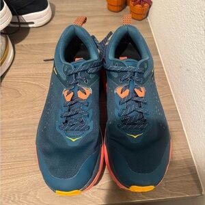 Teal and Orange Hoka One One GTX Running Shoes Size 9